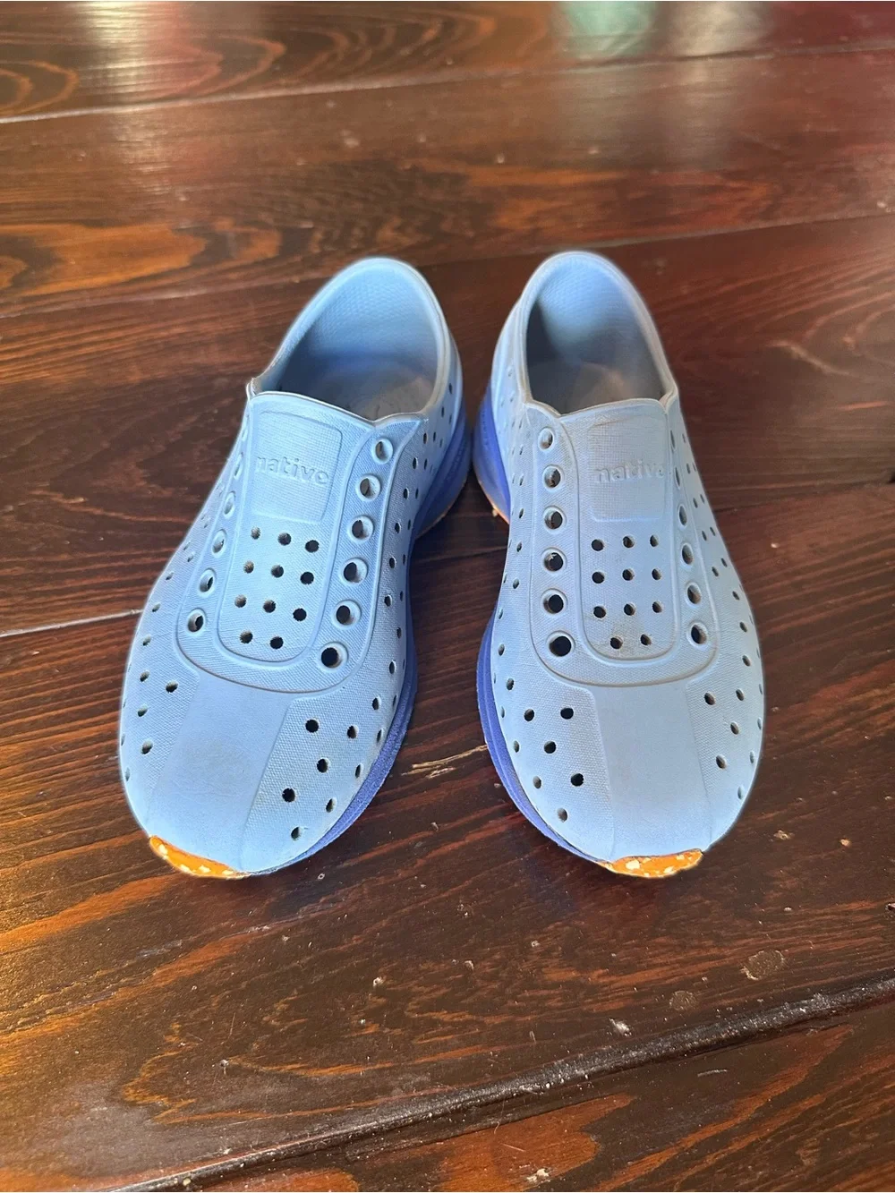 Native Shoes Kids Blue Slip-On Perforated Robbie Sugarlite Sneakers